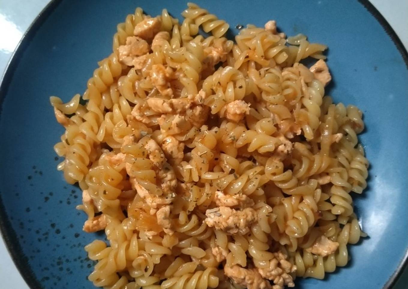 18.Makaroni ayam delmonte spaghetti
