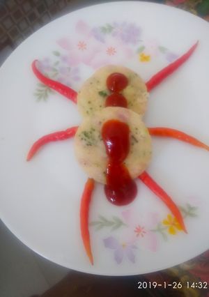 A picture of Broccoli Idli.