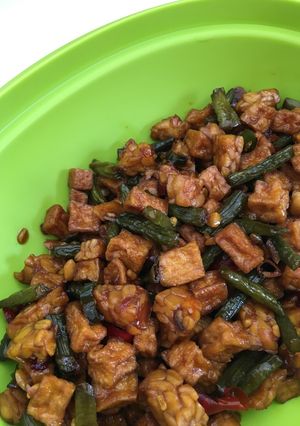 Foto resep Oseng tempe tahu kacang panjang