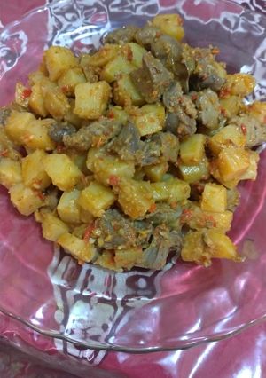 Foto resep Sambal goreng kentang ati rempelo (hati ampela)