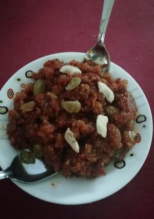 A picture of Gajar halwa.