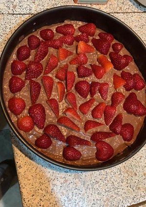O poză a rețetei Cheesecake cu Nutella și căpșuni!.