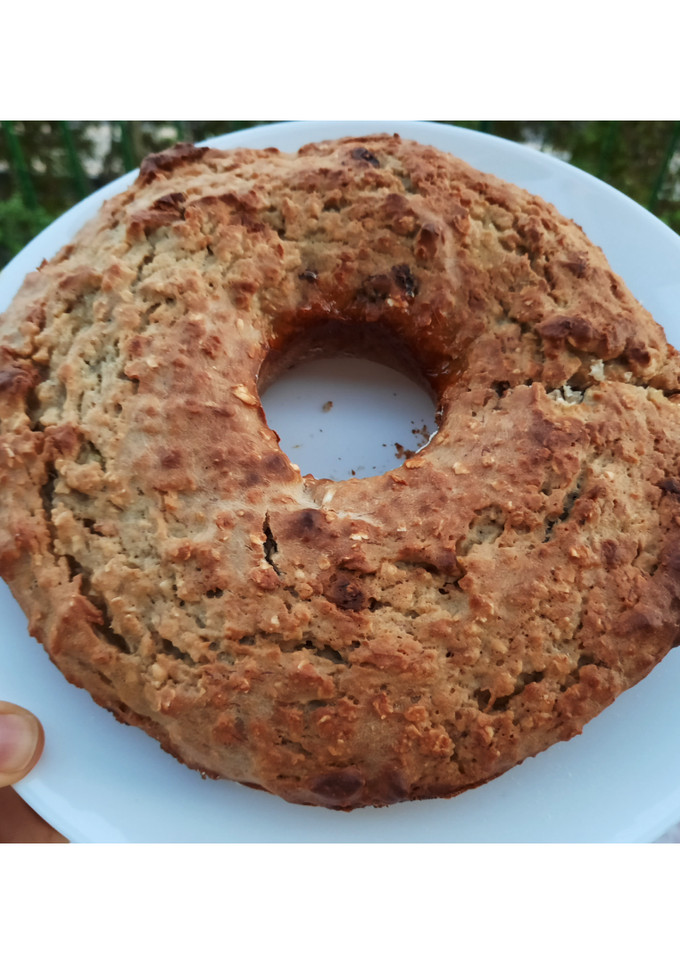 Una foto de Torta matera integral de banana y miel, sin azúcar
