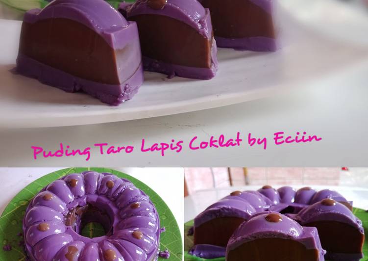Bumbu Puding Taro Lapis Coklat | Resep Membuat Puding Taro Lapis Coklat Yang Paling Enak