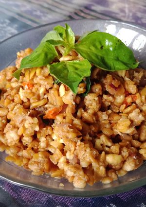 Foto resep Orek tempe pedas manis kencur kemangi