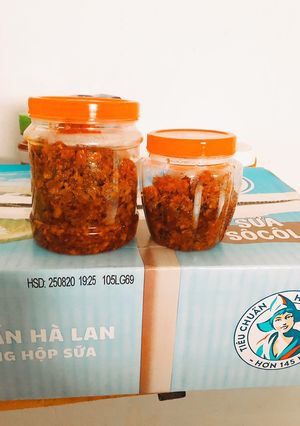 Hình của món Mắm tép chưng thịt.