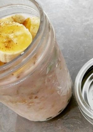 Foto resep Banana Apple Cinnamon Overnight Oat