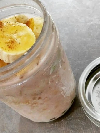 Cara Sederhana Membuat Resep  Banana Apple Cinnamon Overnight Oat yang Lezat Sekali, Lezat Sekali