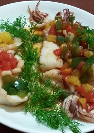 Hình của món Mực sốt chua ngọt .