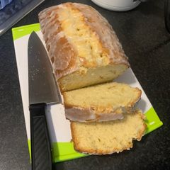 A picture of Glazed lemon cake.