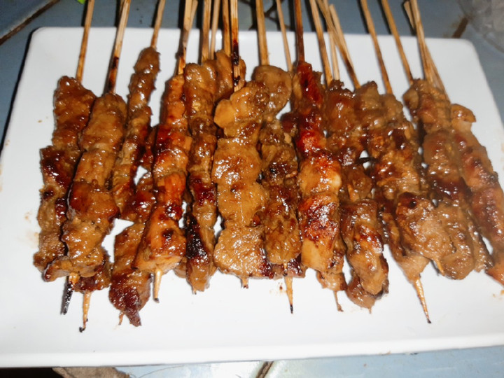 Ternyata ini loh! Resep praktis buat Sate ayam bumbu simpel  lezat