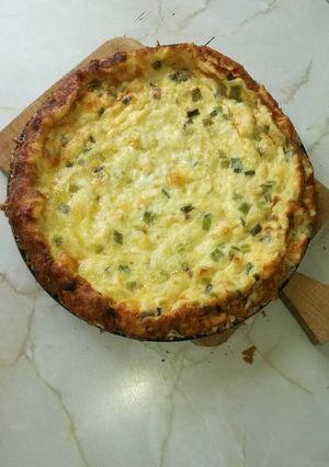 A picture of Crustless quiche.