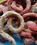 Colorful Churros with Marzipan