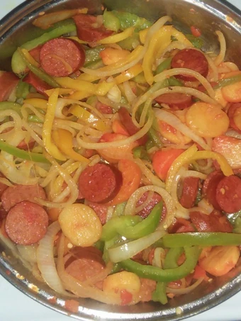 Easy Way Make Recipe Easy Sausage and potato stir fry that is Delicious, Can Spoil the Tongue}