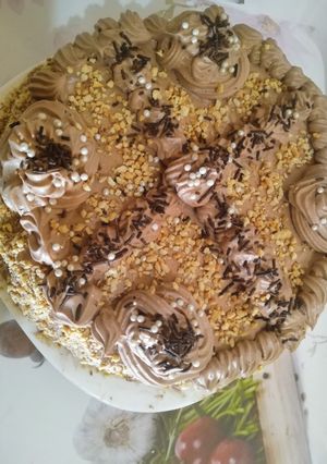 صورة لوصفة طارطه بكريمه الشوكولا 😍