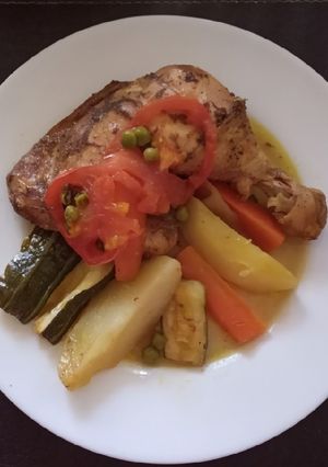 Una foto de Tajine de pollo al horno