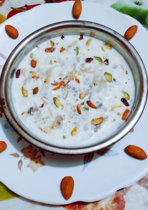 A picture of Delicious nutritious unique (sitafal) custard apple basundi.