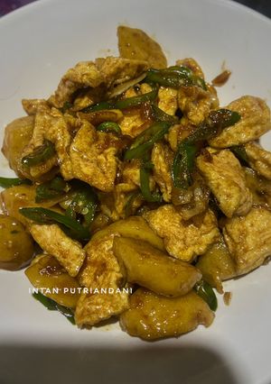 Foto resep Tumis pentol tahu cabe ijo menu sahur simpel