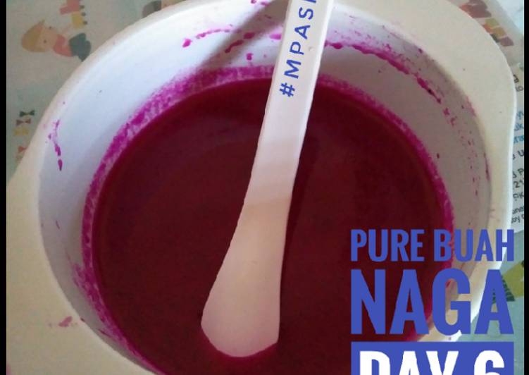 Resep masakan Pure buah naga 6m+ (menu tunggal) | Resep Membuat Pure buah naga 6m+ (menu tunggal) Yang Sedap