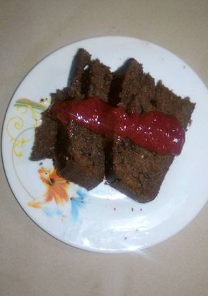 A picture of Coca cola cake (double chocolate cake).