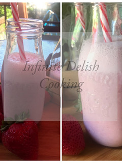 A picture of Strawberry banana milkshake.