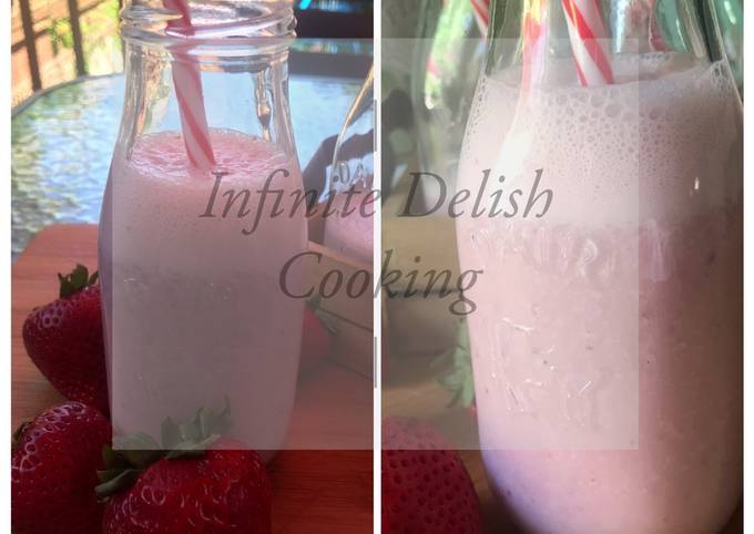 Easiest Way to Prepare Quick Strawberry banana milkshake