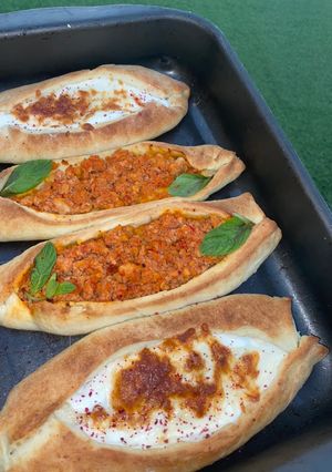 صورة لوصفة قوارب الجبن والدجاج 🍗🧀