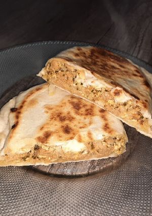 Una foto de Calzone con soja texturizada