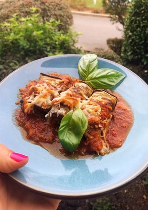 Une photo de Roulés d’Aubergine gratinés au four 🥰