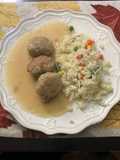 Albóndigas de pavo en salsa de cebolla