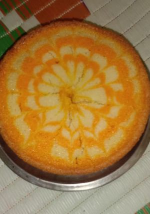 A picture of Orange marbal cake.