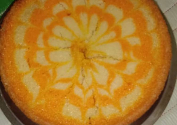 Orange marbal cake