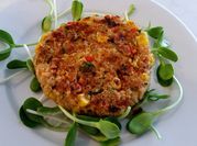 A picture of veggie burger