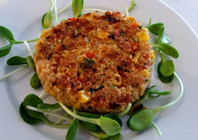 Simple Way to Make Speedy Quinoa and cannellini bean burgers