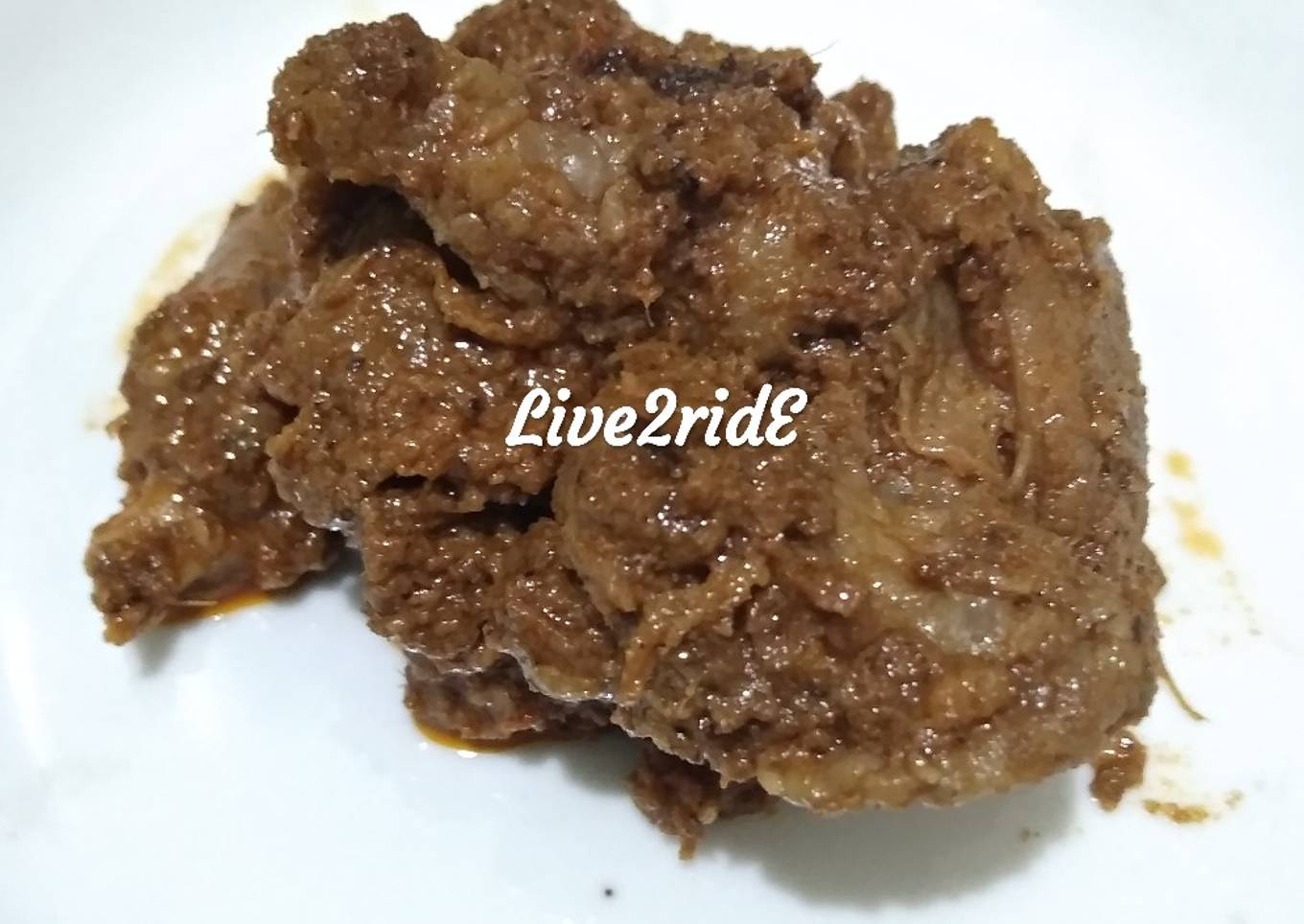 Rendang Daging + Jantung Ayam
