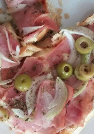 Una foto de Pizza en el pan