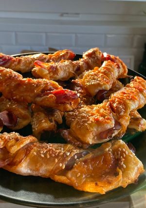 Pizzás tekercs prosciutto-val recept fotója
