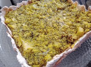 Una foto de 🥦Tarta de brócoli súper sencilla🥦(masa casera sin tacc)