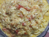 Fideos con crema de queso
