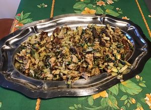 Une photo de Courgettes aux harengs fumés, crème et herbes aromatiques