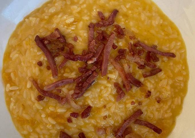 Ricetta di Ultimate Risotto con la zucca e speck croccante