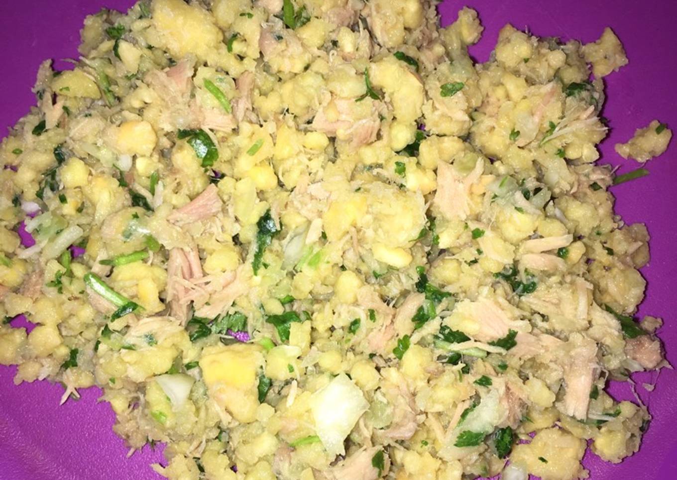 Ceviche de plátano verde
