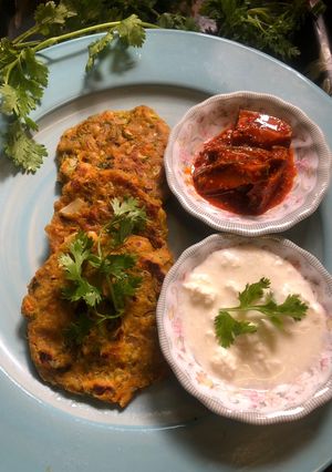 A picture of Left over dal Thalipeeth.