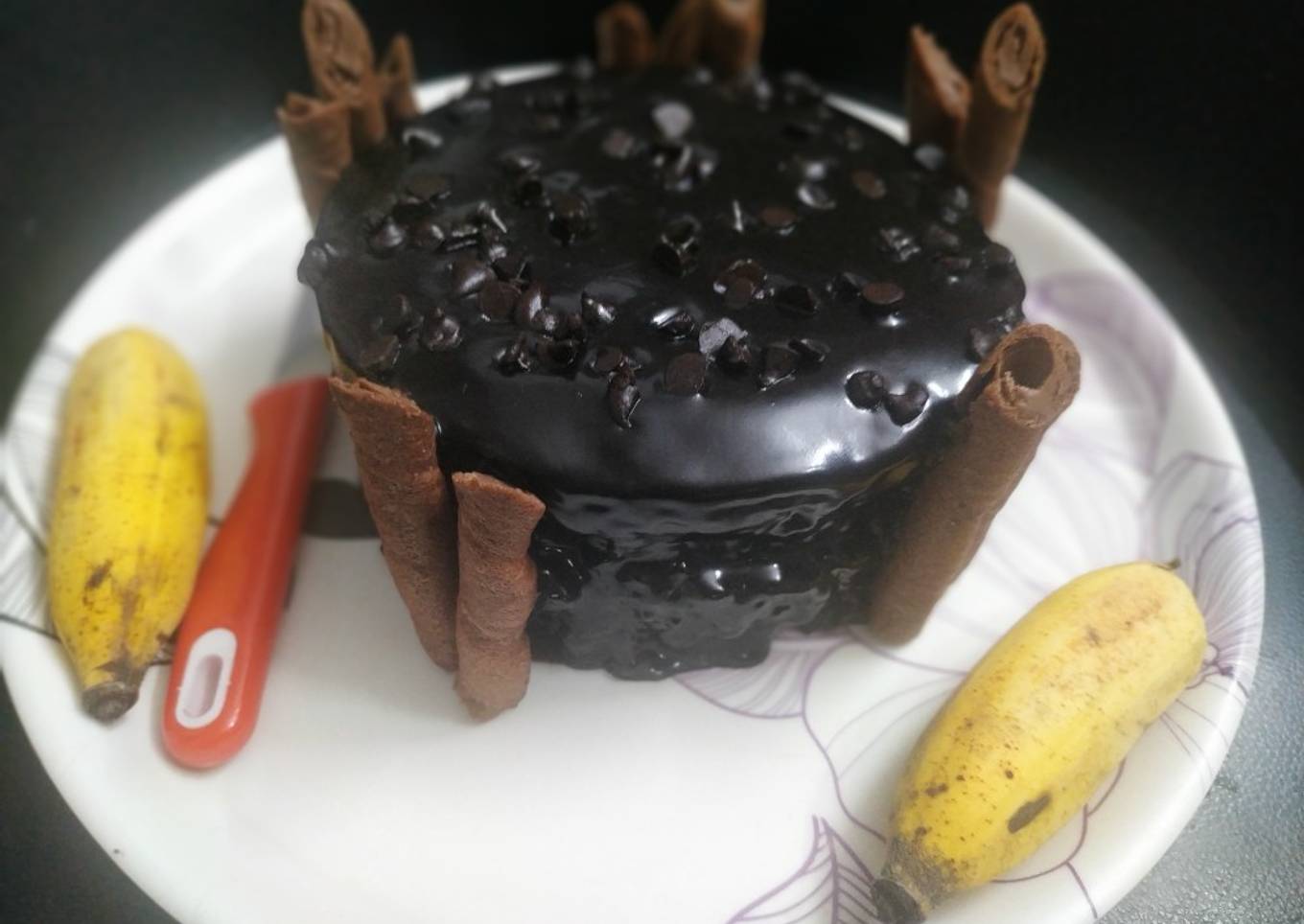 Chocalte banana cake