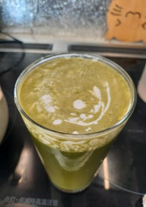 Hình của món Rau má đậu xanh cốt dừa.