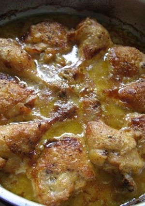 Mustáros hagymás csirke recept fotója