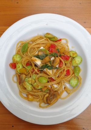 รูปของ สปาเกตตี้ผัดเผ็ดสะตอ(เจ)
