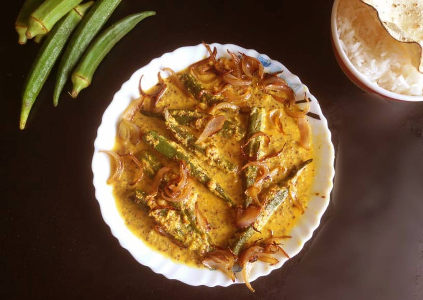 Lady finger in mustard sauce