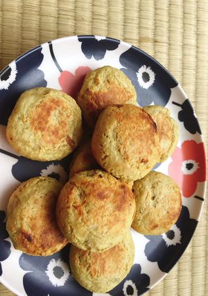 Hình của món Bánh khoai lang yến mạch.