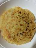 Tortilla crujiente de papa y jamón